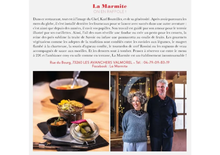 Où manger une vraie fondue Savoyarde à Valmorel, Valmorel, Restaurant La Marmite