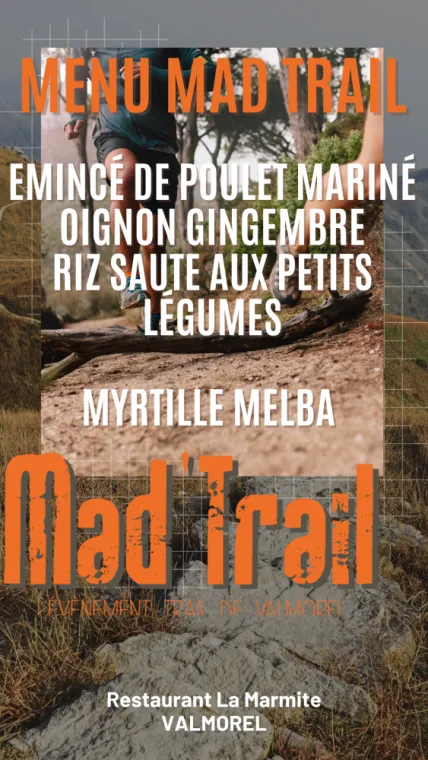 Menu MAD TRAIL 13/14 Juillet 2024