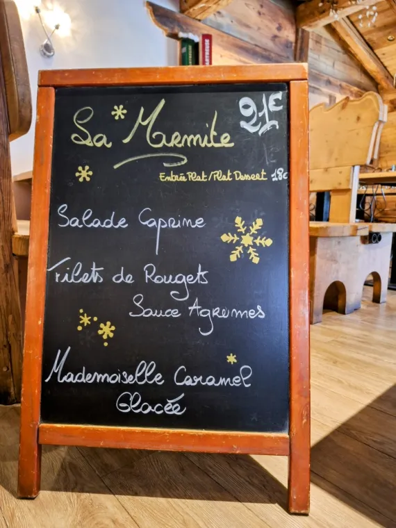 Restaurant à Valmorel : Menu du Jour 21€, Valmorel, Restaurant La Marmite