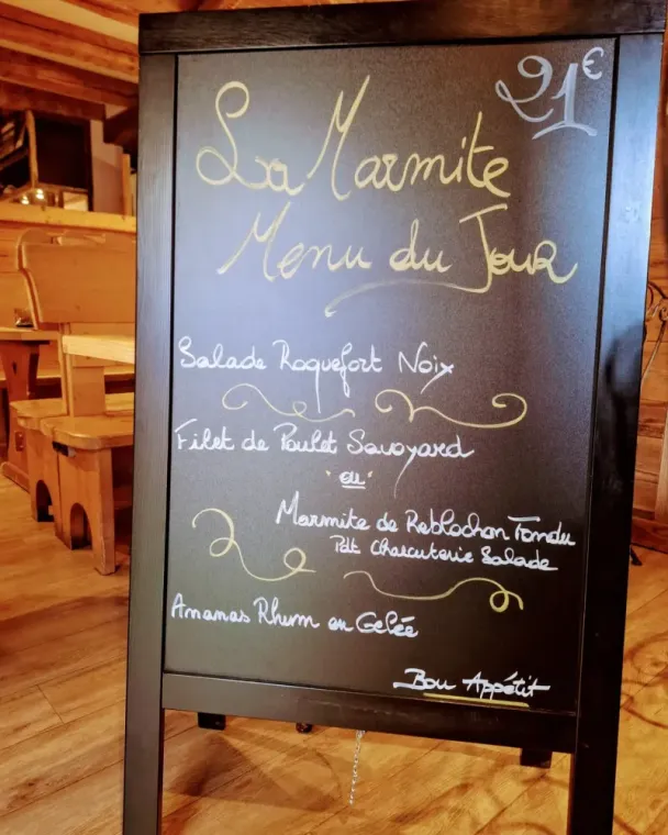 MENU DU JOUR MERCREDI 14 AOÛT 2024
