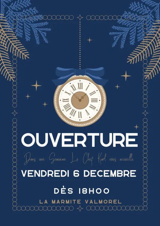 Ouverture Prochaine Vendredi 6 Décembre 2024 