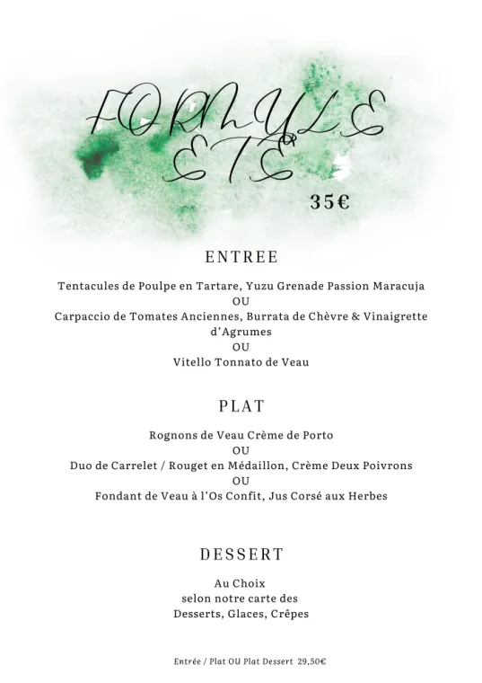 Formule Eté 35€