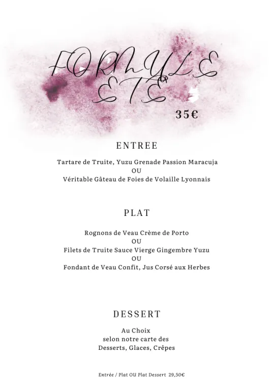 Formule Eté 35€